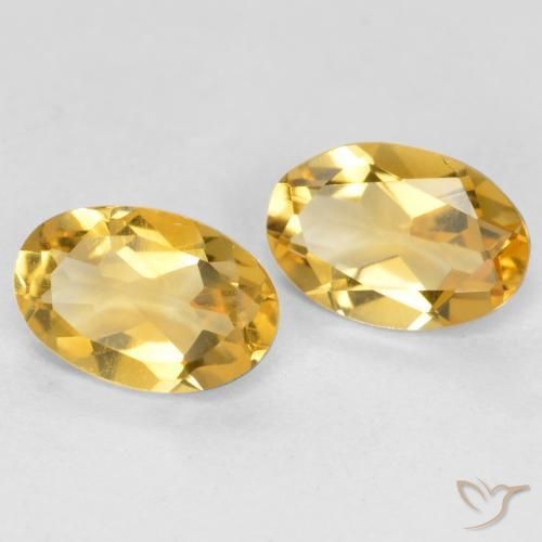 0.68克拉天然黄水晶，椭圆形，VS