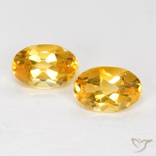 0.81ctw 天然 中深金色 黄水晶, 椭圆形, VS