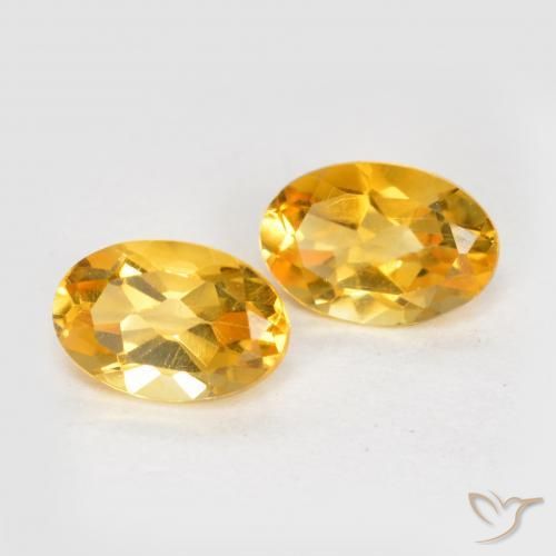 0.81克拉天然黄水晶，椭圆形，VS