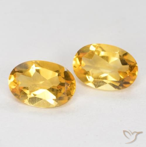 0.81克拉天然黄水晶，椭圆形，VS