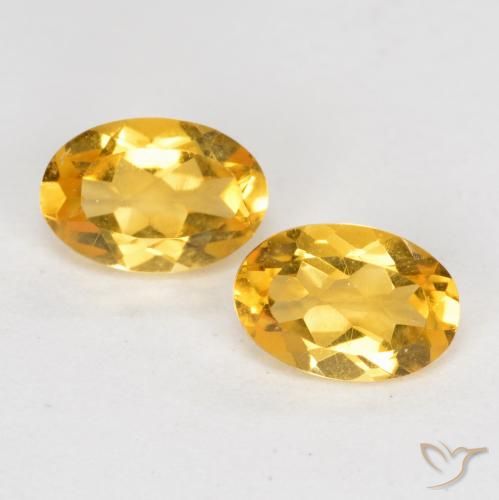 0.78ctw 天然 深金色 黄水晶, 椭圆形, VS