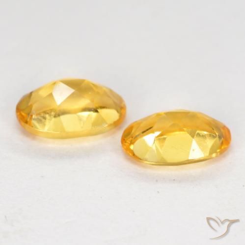 0.78克拉天然黄水晶，椭圆形，VS