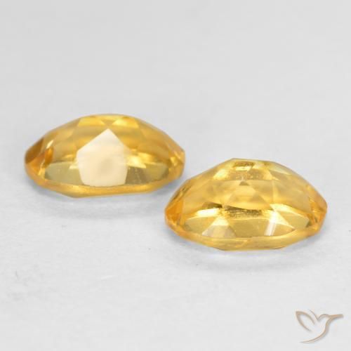0.87克拉天然黄水晶，椭圆形，VS