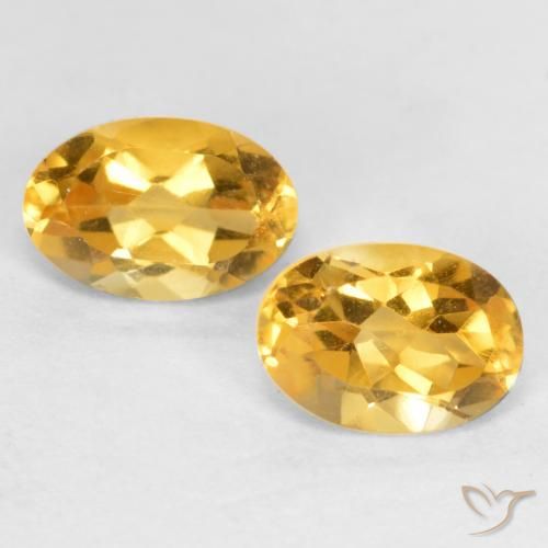 0.82ctw 天然 中深金色 黄水晶, 椭圆形, VS