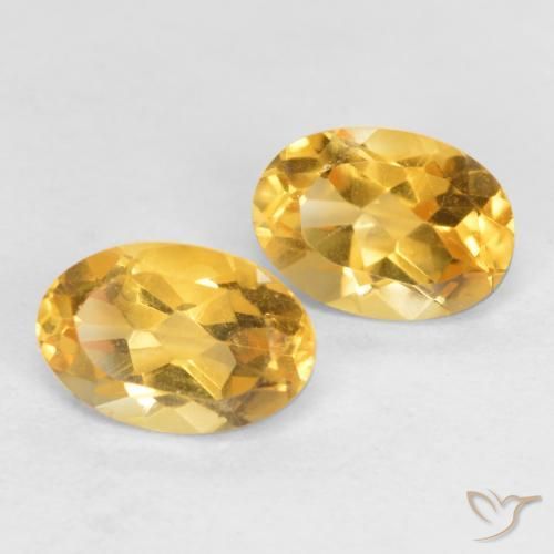 0.82克拉天然黄水晶，椭圆形，VS