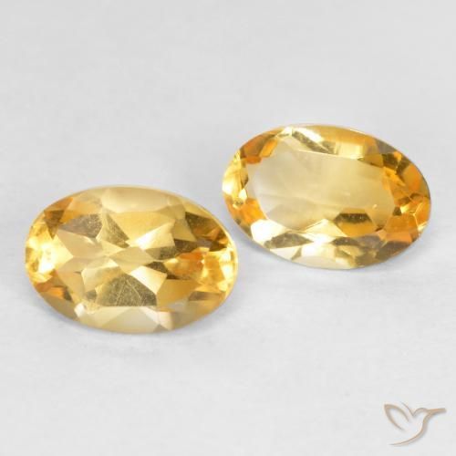 0.75克拉天然黄水晶，椭圆形，VS