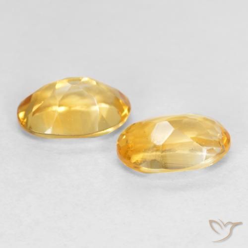 0.75克拉天然黄水晶，椭圆形，VS