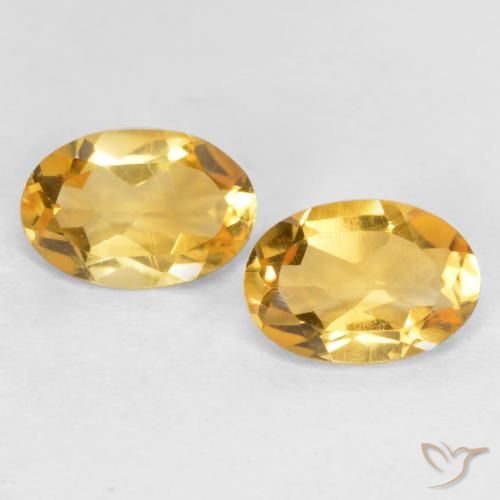 0.72ctw 天然 金橙色 黄水晶, 椭圆形, VS