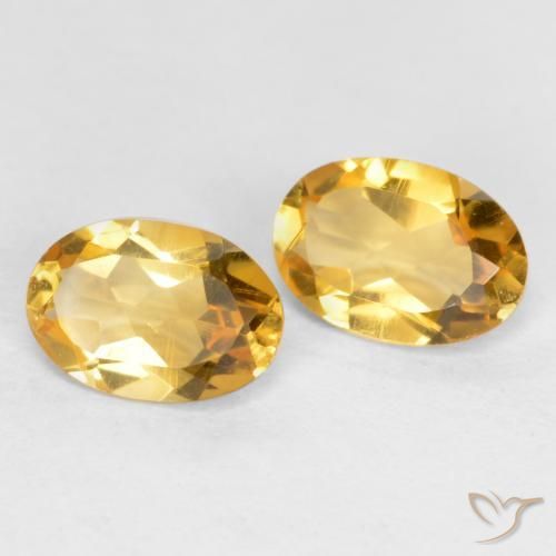 0.72克拉天然黄水晶，椭圆形，VS