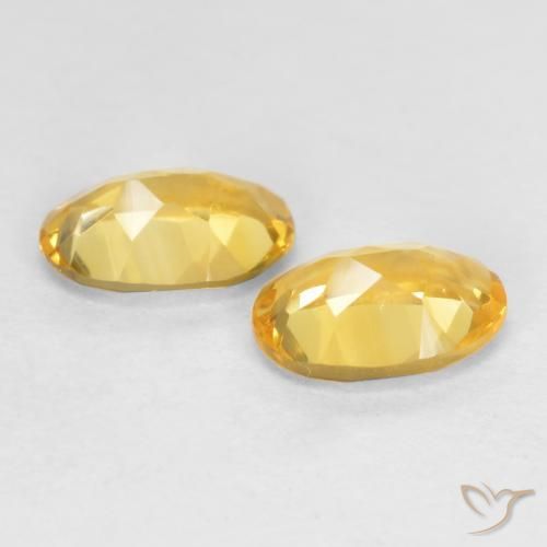 0.72克拉天然黄水晶，椭圆形，VS