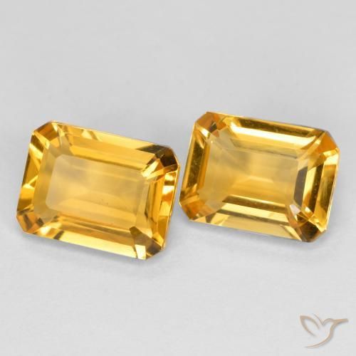 2.84克拉天然黄水晶，八边形，VS
