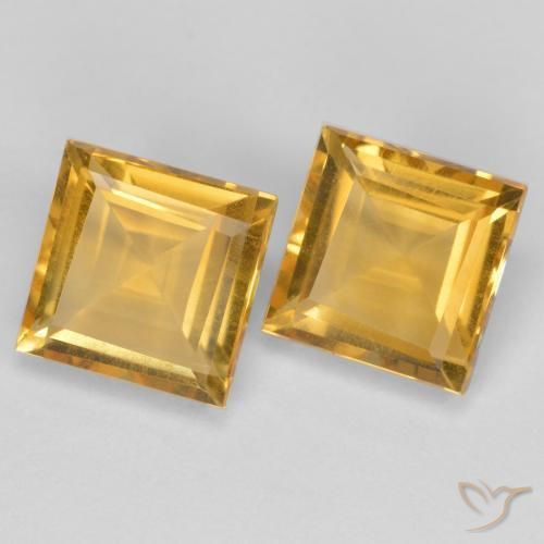 3.21克拉天然黄水晶，正方形，VS