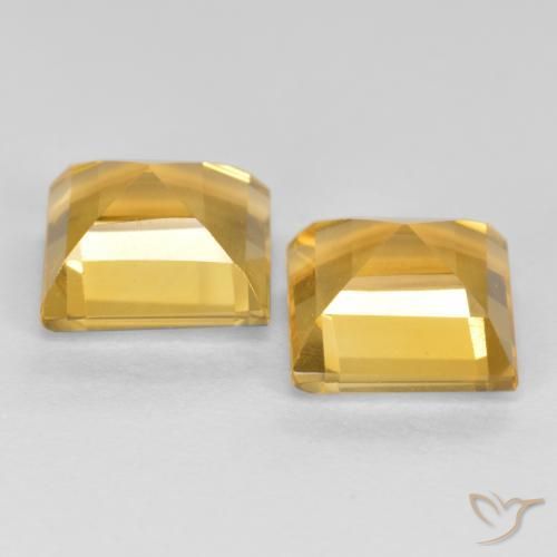 3.21克拉天然黄水晶，正方形，VS