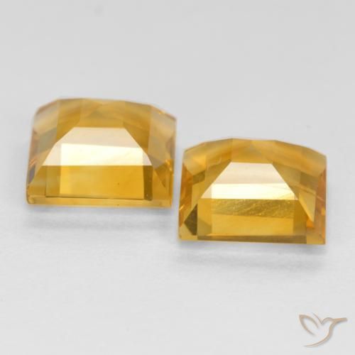 2.85克拉天然黄水晶，正方形，VS