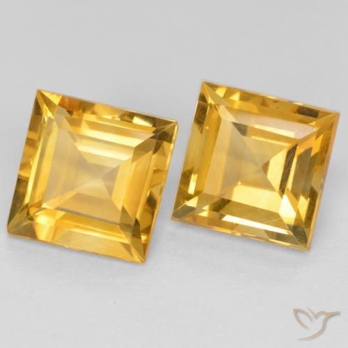 3.28克拉天然黄水晶，正方形，VS