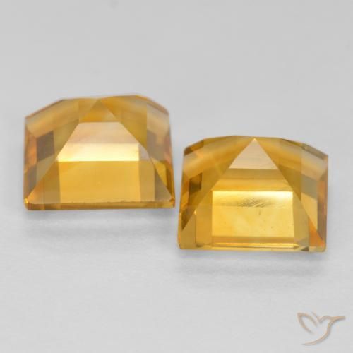 3.28克拉天然黄水晶，正方形，VS
