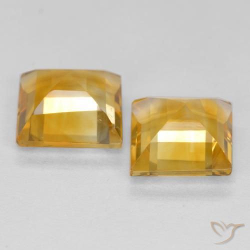 3.11克拉天然黄水晶，正方形，VS