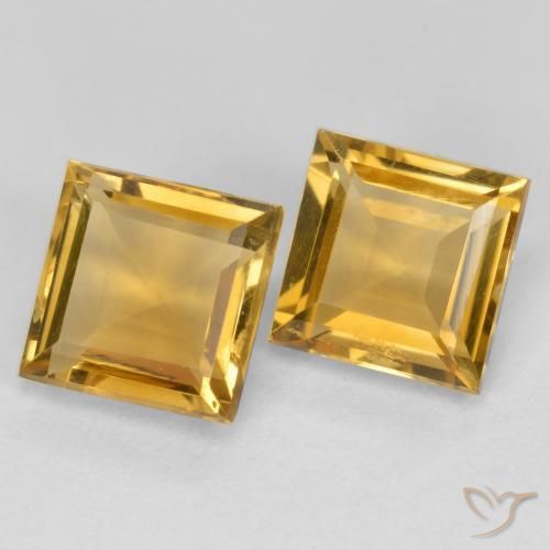 3.16克拉天然黄水晶，正方形，VS