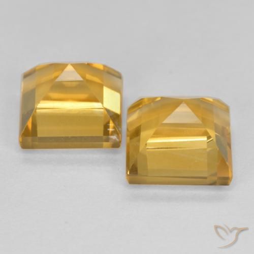 3.79克拉天然黄水晶，正方形，VS