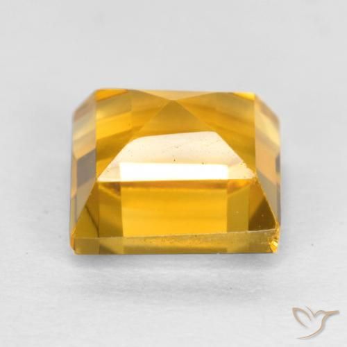 2.00克拉天然黄水晶，正方形，VVS-VS