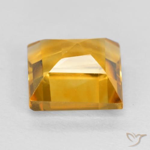 1.87克拉天然黄水晶，正方形，VVS-VS