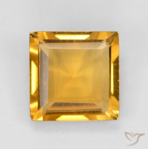 1.48ct 天然 橙金 黄水晶, 正方形, VS