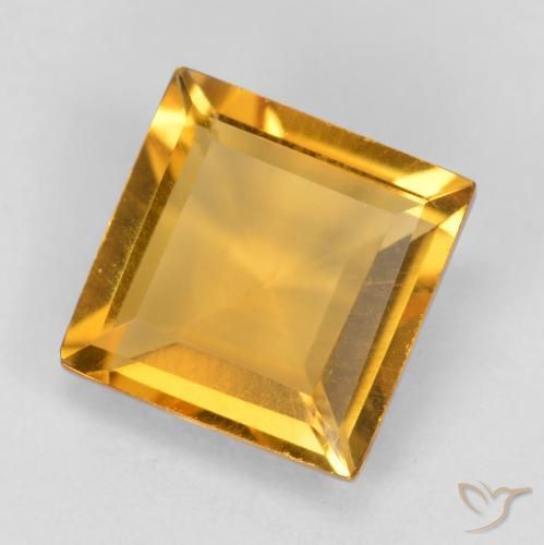 1.48克拉天然黄水晶，正方形，VS