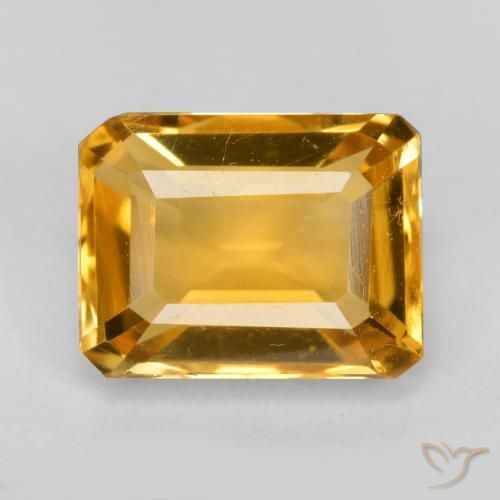 1.63ct 天然 橙金 黄水晶, 祖母绿式切割, VS