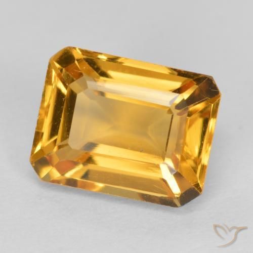 1.66克拉天然黄水晶，八边形，VS