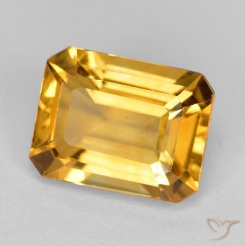 1.55克拉天然黄水晶，八边形，VS