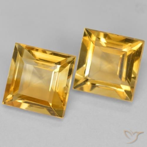 3.12克拉天然黄水晶，正方形，VS