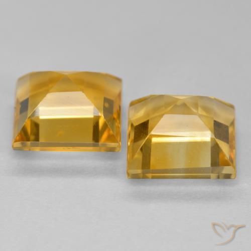 3.12克拉天然黄水晶，正方形，VS