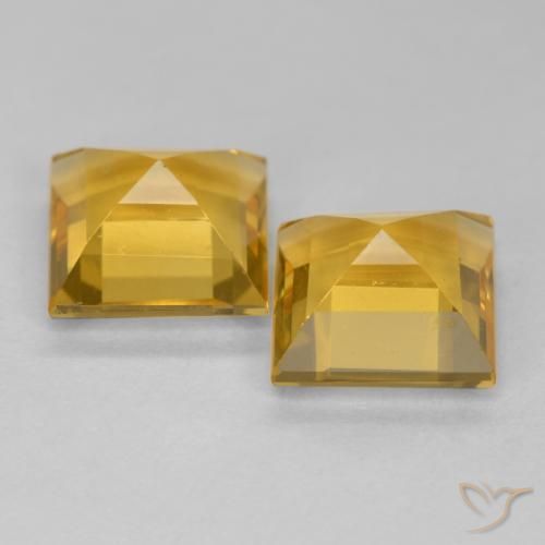 3.02克拉天然黄水晶，正方形，VS