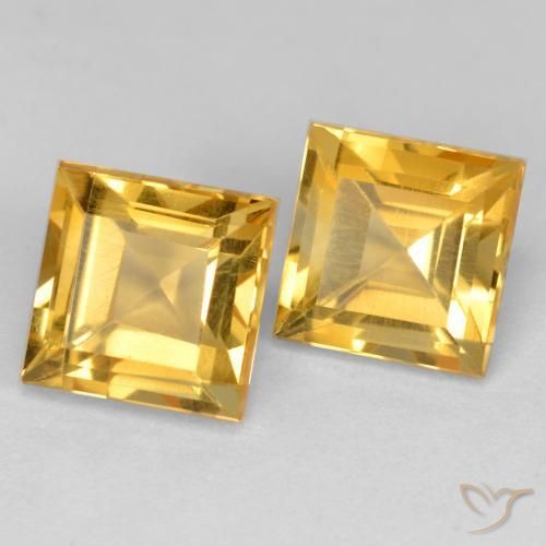 3.59克拉天然黄水晶，正方形，VS