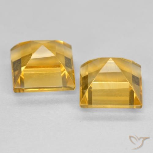 3.59克拉天然黄水晶，正方形，VS