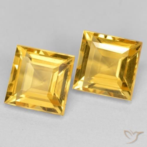 3.41克拉天然黄水晶，正方形，VS