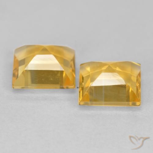 2.87克拉天然黄水晶，正方形，VS