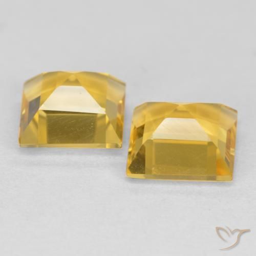 2.99克拉天然黄水晶，正方形，VS