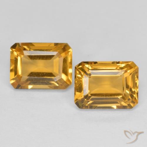 2.97ctw 天然 深金橙色 黄水晶, 祖母绿式切割, VVS-VS
