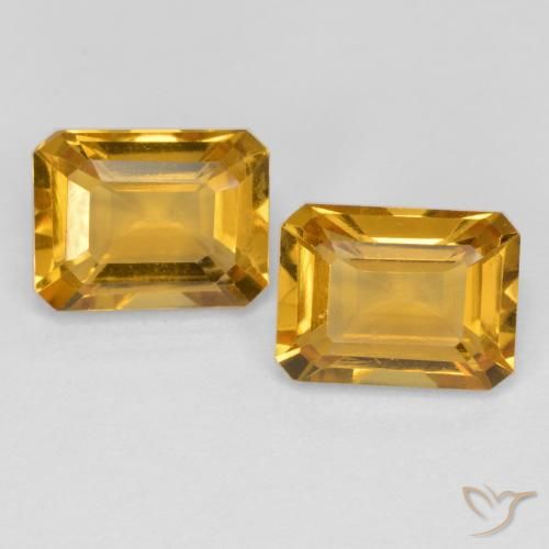 2.85ctw 天然 深金橙色 黄水晶, 祖母绿式切割, VVS-VS