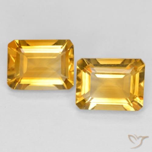 2.90ctw 天然 中深金色 黄水晶, 祖母绿式切割, VVS-VS