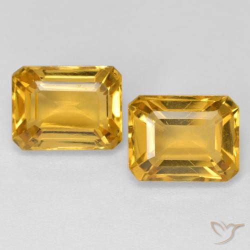 3.43ctw 天然 深金橙色 黄水晶, 祖母绿式切割, VVS-VS