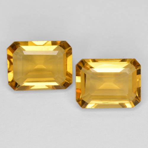 2.70天然金色黄水晶，祖母绿式切割，8.1×6.1毫米，VVS-VS