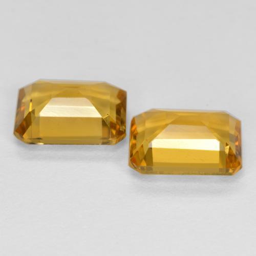 2.70天然金色黄水晶，祖母绿式切割，8.1×6.1毫米，VVS-VS