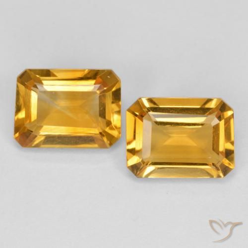 2.55ctw 天然 深金橙色 黄水晶, 祖母绿式切割, VVS-VS