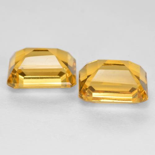3.53天然金色黄水晶，祖母绿式切割，8×6.2毫米，VVS-VS