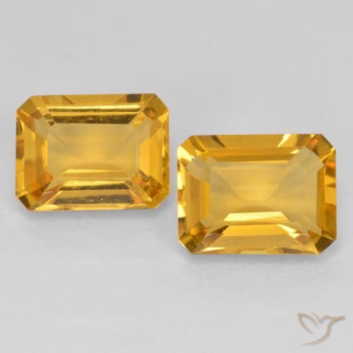 2.98ctw 天然 深金色 黄水晶, 祖母绿式切割, VVS-VS
