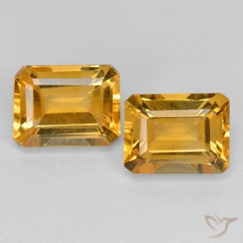 3.24ctw 天然 深金色 黄水晶, 祖母绿式切割, VS