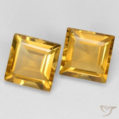 3.34克拉天然黄水晶，正方形，VS
