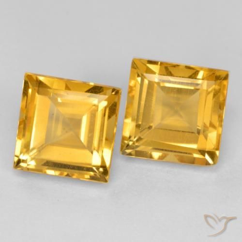 3.58克拉天然黄水晶，正方形，VS